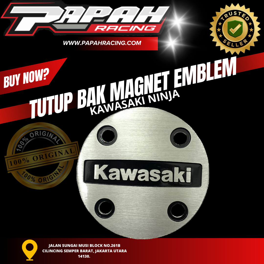 TUTUP BAK MAGNET EMBLEM KAWASAKI NINJA 